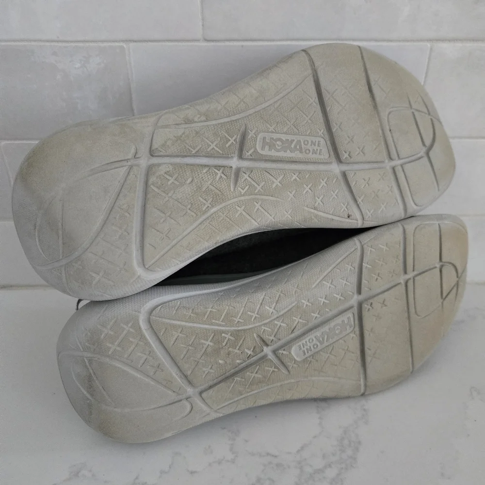 Hoka Hupana Flow Wool Athletic Casual Sneakers Walking Shoes Gray Speed Laces